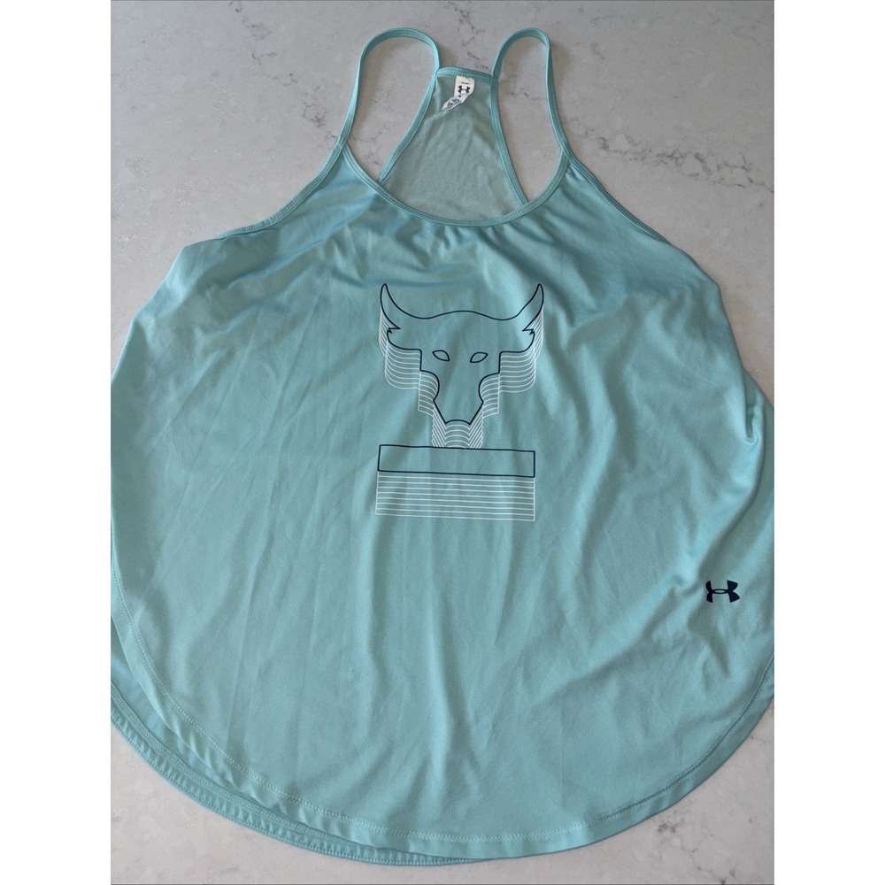 Under Armour Tank Top Shirt Women's S Project Rock‎ Strap Curve Hem Quick Dry